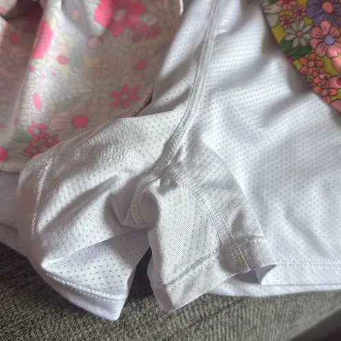 Floral Tennis High Waist Lightweight Athletic Casual Skort (skirt with pockets) Pink Size M