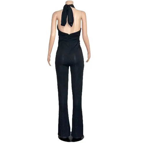 Camila Coelho Emery Jumpsuit, Metallic Black, Large