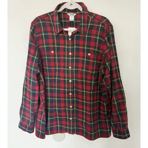 NWT Duluth Free Swingin Red Plaid Flannel Shirt Reach Gussets Bi