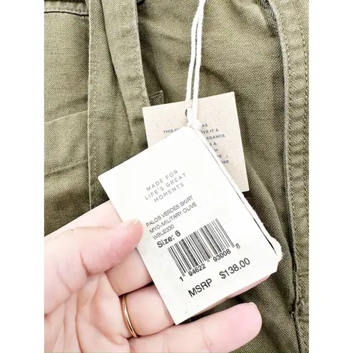 Faherty Palos Verdes Skirt in Olive Green Belted Size 6