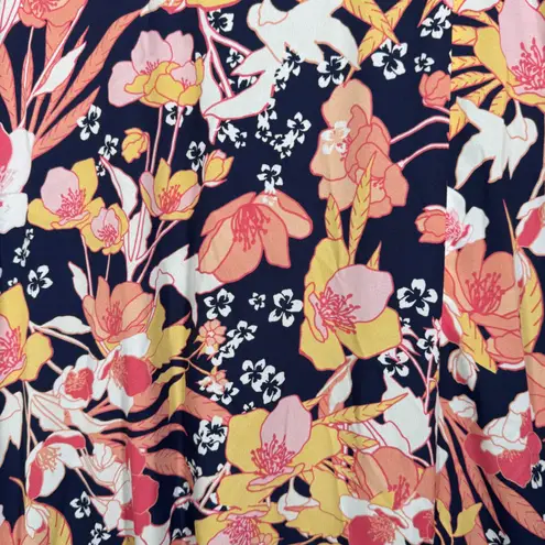 Julia Jordan Dress Floral Midi Career Casual Party Sundress Blue Pink Size 10