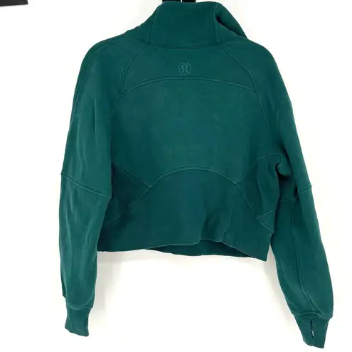 Lululemon  Scuba Oversized Funnel Neck Half Zip Storm Teal Gold Zip Size XS/S