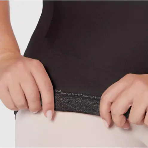 Ruby Ribbon Pin Up Cami #3055 Black Lace Deep V Full Support Shapewear Sz 46