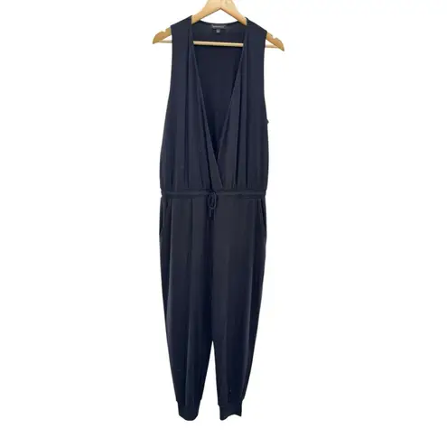 Beyond Yoga  Easy Gather‎ Midi Jumpsuit Black Large Lounge Style # MB6140