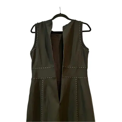 Classiques Entier Nordstrom Black Studded Italian Ponte Knit Skirt Dress 8 NWT