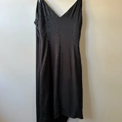 Cushnie x Target Black Leopard Cheetah Jacquard Asymmetrical Dress Size 6 Animal