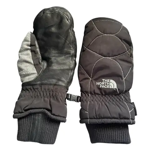 The North Face  HyVent Fleece Lined Snow Ski Mittens Womens Size Medium Black - Image 2