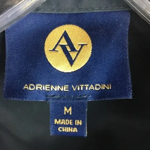 Adrienne Vittadini Dark Blue Zip Up Cropped Jacket M