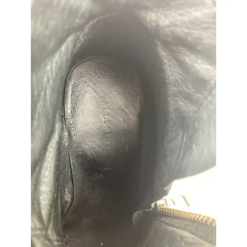 All Saints Boots Womens 36 Black Leather Heeled Harness Grunge Witchy Whimsigoth