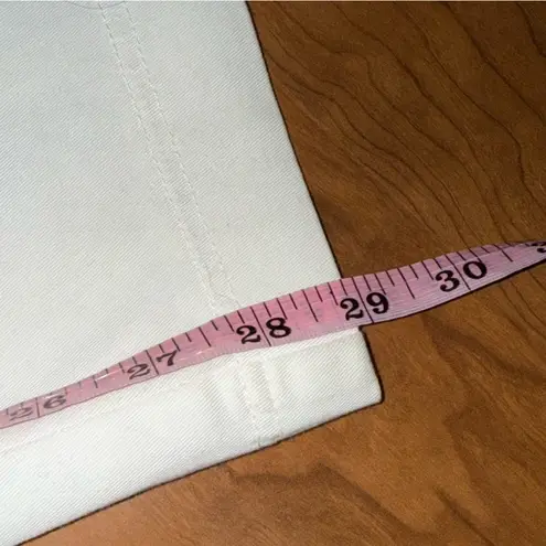 MATTEAU Wide Straight Leg Trouser Pant Organic Cotton White Zipper size 4