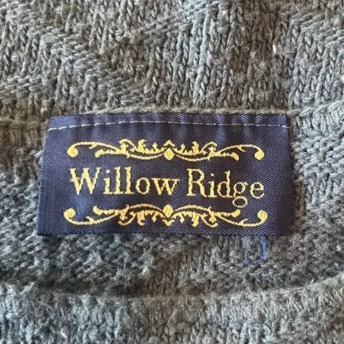 Vintage Blue Willow Ridge Womens XL  Lightweight Knit Crewneck Sweater