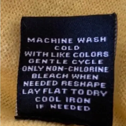 Verve Ami Yellow Open Cardigan with front Ruffle Detail. Size M. 3/4 sleeves