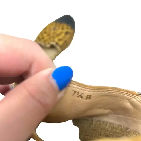 Loeffler Randall Mara Cheetah Leopard Calf Hair Espadrille Flats Size 7.5