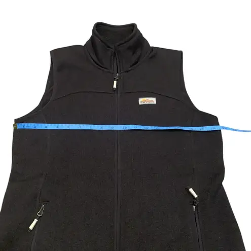 Orvis Sweater Knit Fleece Vest Black S Cabin Cozy Core Gorpcore Coastal Grandpa