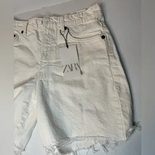 ZARA  Loose Fit Bermuda Short White casual classic comfy style beach summer