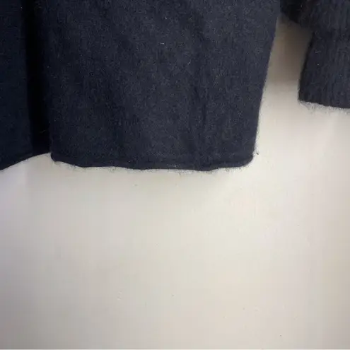 margaret o'leary 100% Cashmere Ruffle Sleeve Sweater Black size M