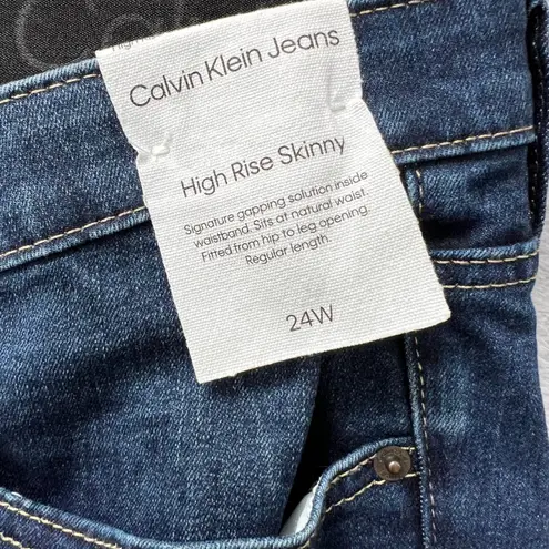 Calvin Klein Jeans 24W High Rise Skinny Stretch Dark Wash Repreve Eco Denim NWT