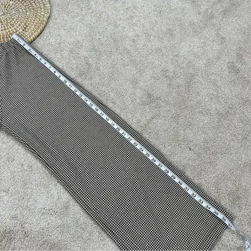 Bryn Walker Palazzo Soft Knit Pull On Pants Houndstooth Wide Leg Nero/Latte XXS