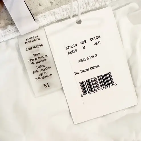 ANDIE X Demi Moore The Tropez Bikini Bottom In White Crochet Size Medium