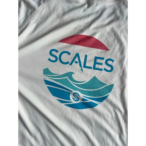 Scales Butter Yellow Long Sleeve Pro Performance Fishing Top sz Small