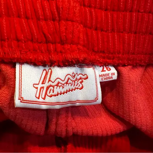 Hammies Corduroy High Waist Shorts Red Women’s Size 26 Surf Skate Style