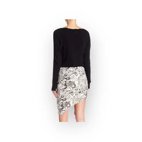 Pam & Gela new ✲ Asymmetric Drape Print Mini Skirt ✲ Hazy Stone Print ✲ Small