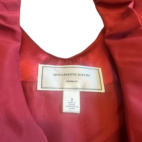 Moulinette Soeurs Anthropologie Grand Canal A-Line Dress Sleeveless Ruffle Sz 2