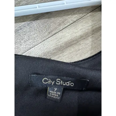 City Studio Juniors 7 Long sleeve Velvet Dress Color Black Size undefined