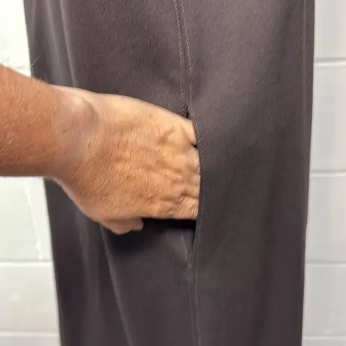 Carlisle Collection Brown With Brown Suede Neckline Shift Dress Size 10