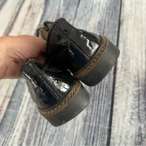 Vintage GEIER WALLY Black Leather Crocodile Pattern Women's Shoes Size 9.5