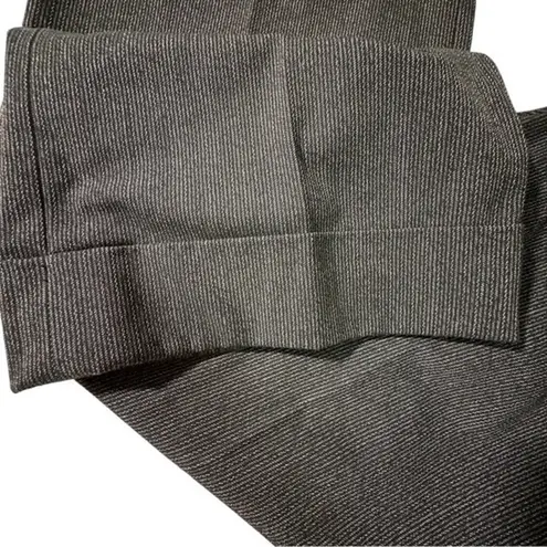 Larry Levine Stretch Gray Pattern Wide Leg Capris Pants Sz 6