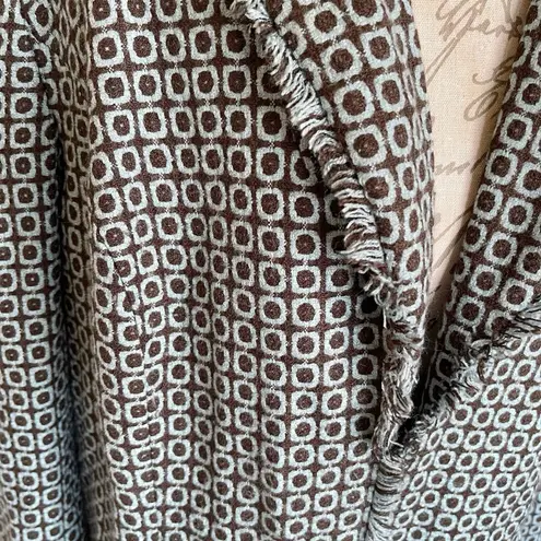 Worthington  Womens Blazer Jacket Plus Size 16W Frayed open Retro Fall Autumn Mod