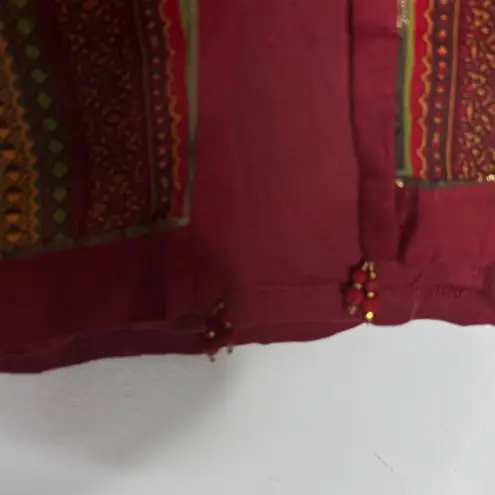 Soft Surroundings Gypset Beaded Layered Multicolored Kimono Tunic Top Size L/XL