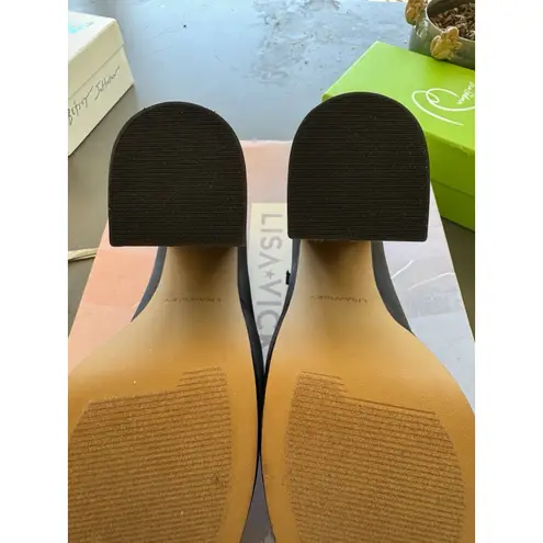 Lisa Vicky Vault V Black Satin Platform Heels Rhinestone Buckle Mary Jane Size 7