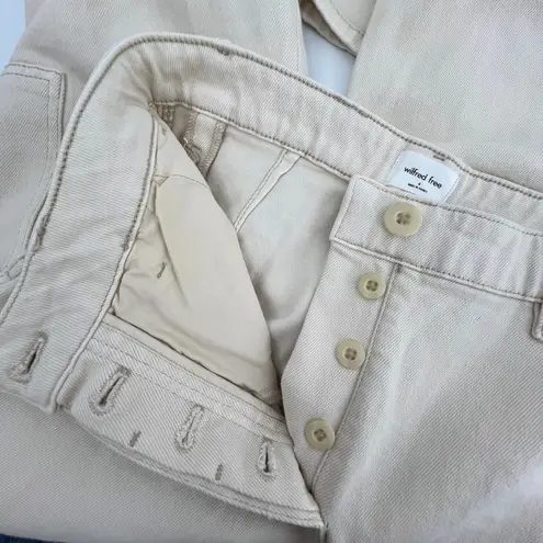 Wilfred Aritzia Free Women 4 Modern Cargo High Rise Cotton Twill Pants Cream Y2K