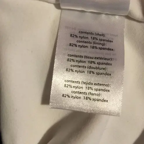 We Wore What NEW Women's Size Large White Green Contrast One Shoulder Bra