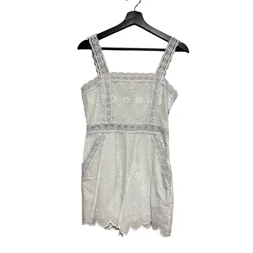 Charo Ruiz Ibiza Zuma Crocheted Broderie Anglaise Romper White