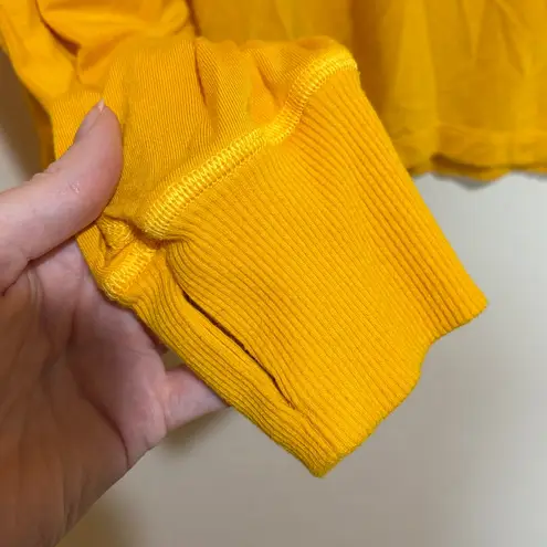 Free People FP Movement Runner Up Long Sleeve Oversized Slouchy Tee Marigold M Yellow Size M