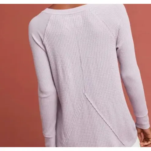 Maeve by Anthropologie Pearson Thermal Waffle Weave Pullover Top - Size - Medium