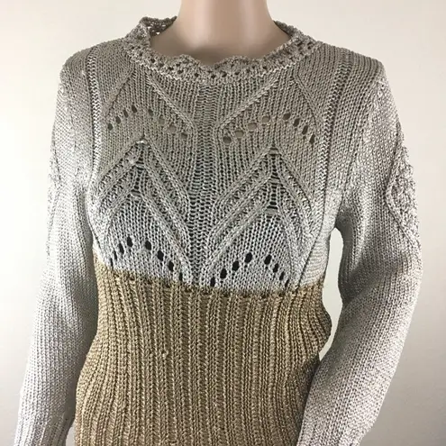 Just Cavalli Vintage Metallic Gold Sweater