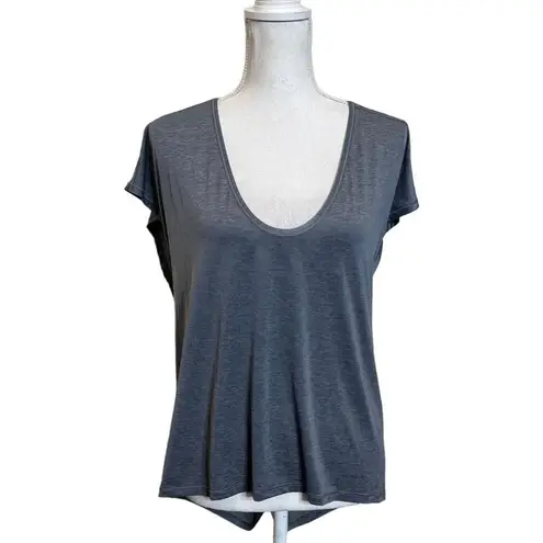 Lululemon  Playful Practice Short Sleeve Top Solar Grey V Neck Women’s Size 6