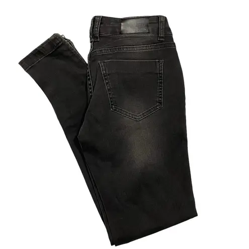 ANINE BING Double Zipper Skinny Jeans - Charcoal - 26