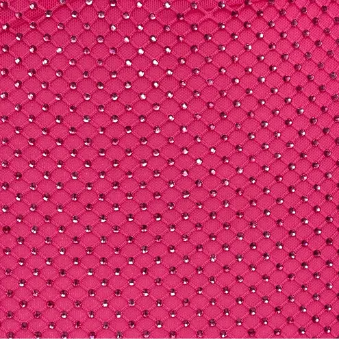 SLA The Label Pink Romi Diamante Skirt Women’s Size S Mesh Rhinestones Semisheer