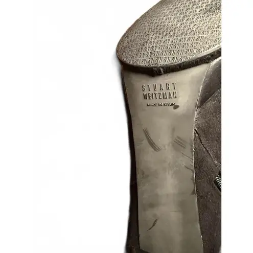 Stuart Weitzman  New Women's Heeled Boots with Faux Fur Cuff, size 10