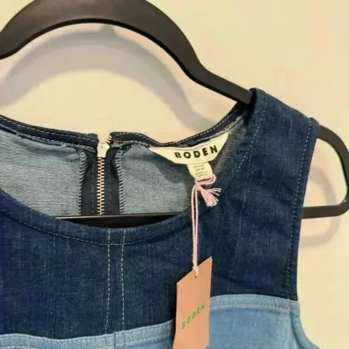 BODEN Hotch Denim Midi DressHotched Denim Size 6p Blue