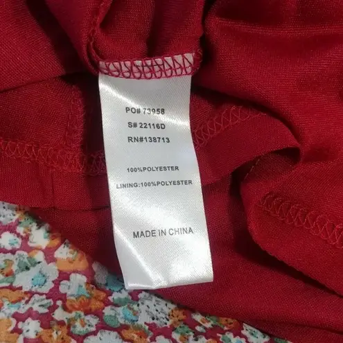 Doe & Rae Long Bell Sleeve Boho Burgundy Floral Flowy A-Line Modcloth Dress by