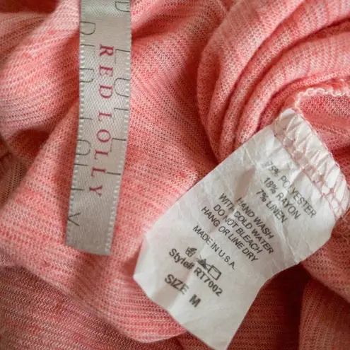 Red Lolly 💖 Cold Shoulder Coral Top Sz Med