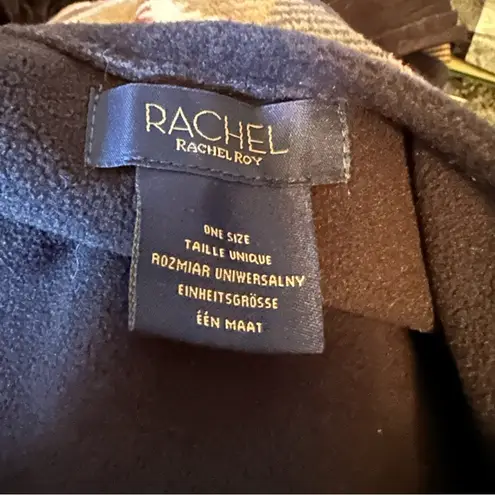 Rachel Roy  plaid fleece poncho