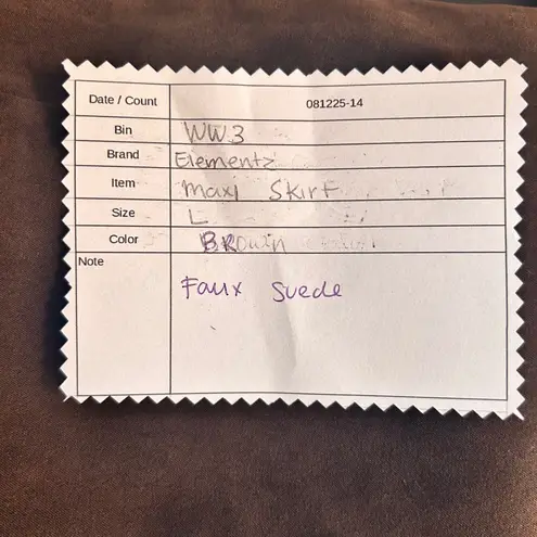 Elementz Maxi Skirt Large Faux Suede Flowy Boho Career Casual Event Flare Lined