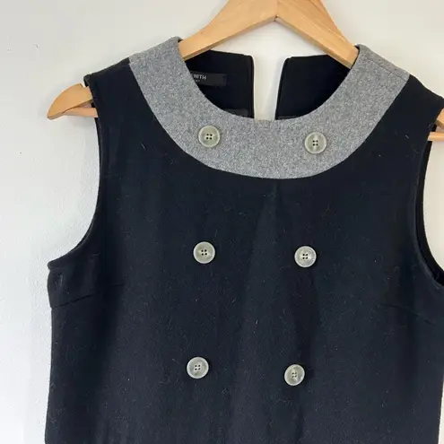Buttons Zenith women’s dress black wool with grey accents and size S